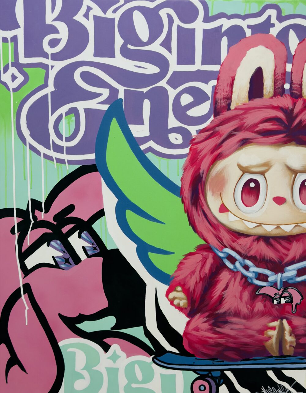 LABUBU BIG INTO ENREGY WITH ROGER W2CJ GALERIE BEL'ARTI