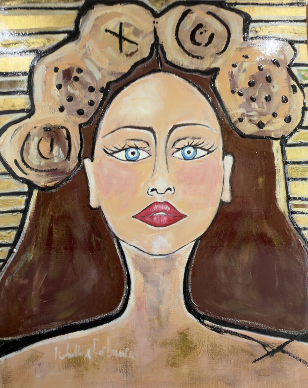 LA FILLE AUX FLEURS ISABELLE CARBUCCIA GALERIE BEL'ARTI